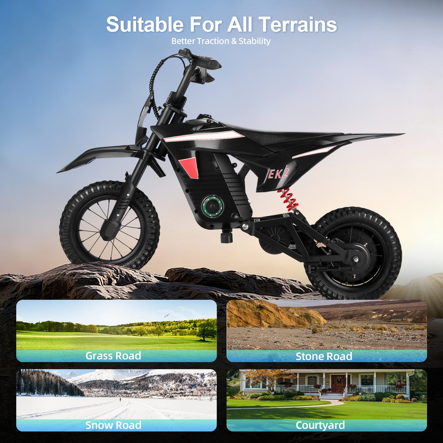 Deetago EK2 Electric Dirt Bike for Kids